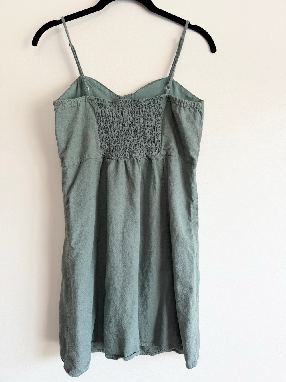 Altar’d State Green Linen Blend Button Front Mini Dress Size Small - Picture 2 of 5